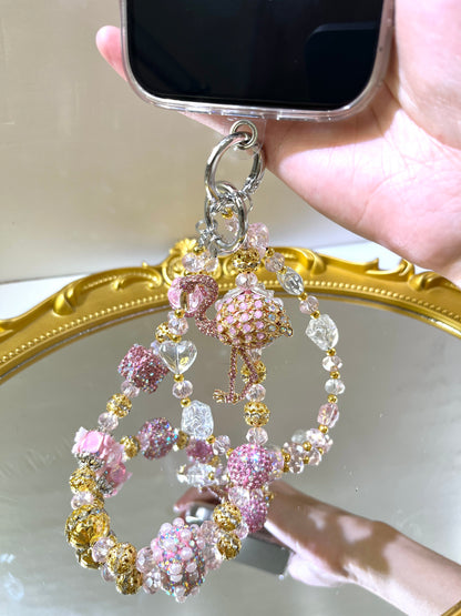 [Usharess] Premium Phone Chain - PP-009 flamingo